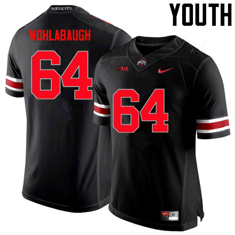 Youth Ohio State Buckeyes #64 Jack Wohlabaugh College Football Jerseys Limited-Black